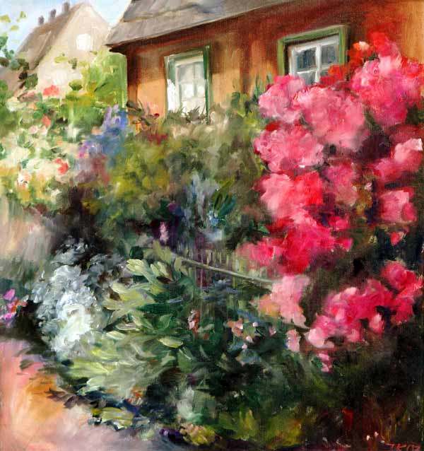Casa con rosas de Ingeborg Kuhn