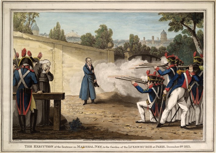 The Execution of Marshal Michel Ney near the Luxembourg Garden on 7 December 1815 de Innocent Louis Goubaud