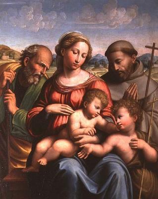 Holy Family with the Infant St. John the Baptist and St. Francis de Innocenzo da Imola