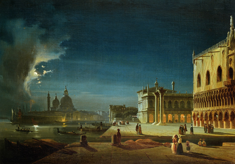 Venice by Moonlight de Ippolito Caffi