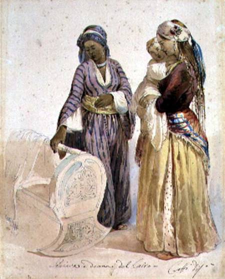 Slave and Woman from Cairo de Ippolito Caffi