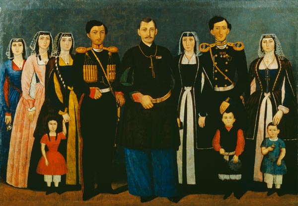 N.E. Mukhran-Batoni with family de Iranian School