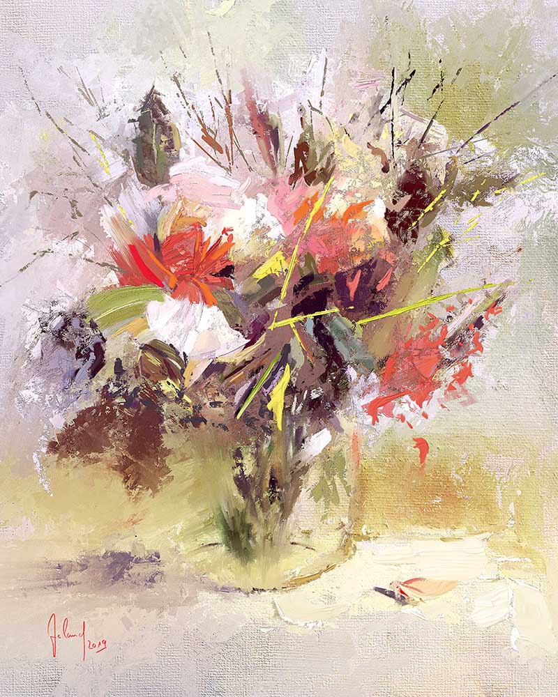 Still life with carnations de Georg Ireland