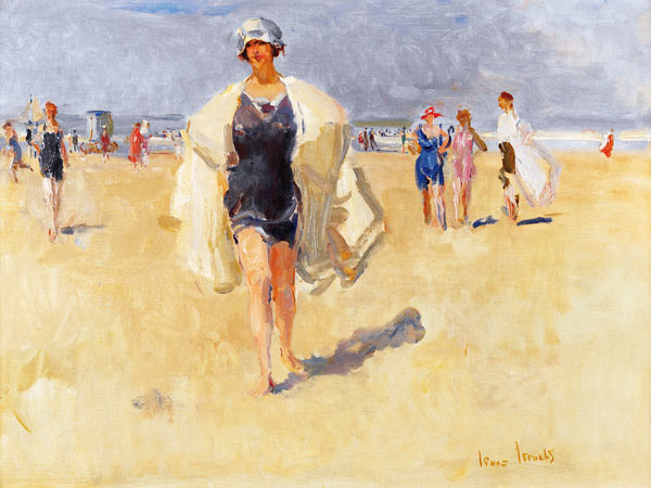 Lady on the Beach at Viareggio de Isaac Israels