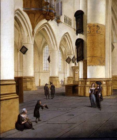 View of the south aisle of the church of St. Bavo, Haarlem de Isaac van Nickele