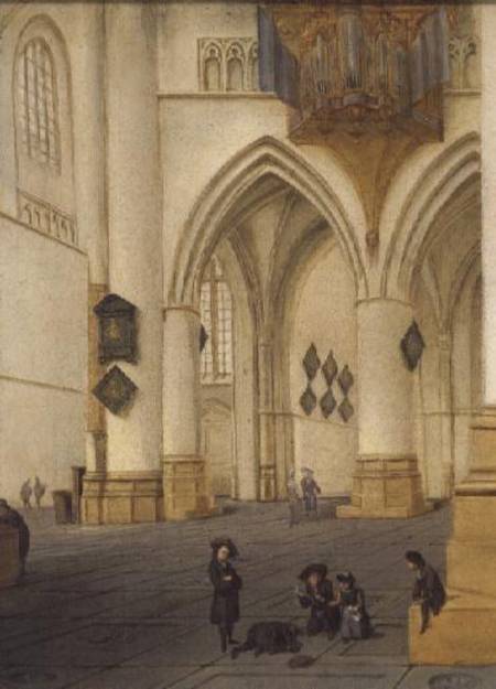 View of the south ambulatory of the church of St. Bavo, Haarlem de Isaac van Nickele