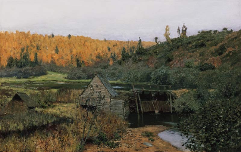Autumn. Mill. Plyos de Isaak Iljitsch Lewitan