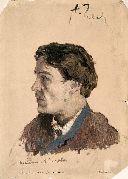 Portrait of Anton Chekhov (1860-1904) de Isaak Iljitsch Lewitan