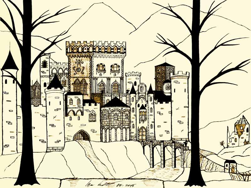 Schloss 2 in Sepia-Creme de Igor Isanto