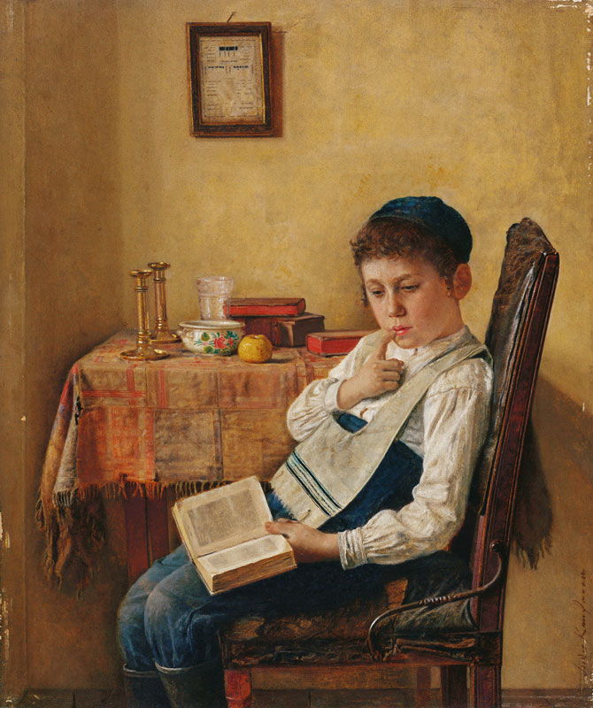 Junge beim Talmud-Studium. de Isidor Kaufmann