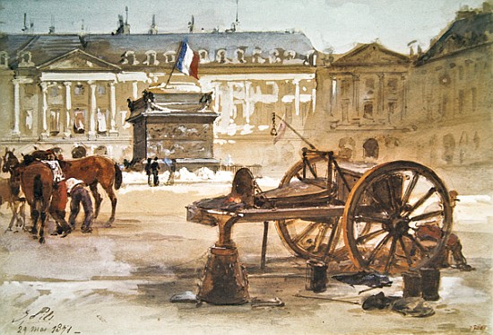 Paris Commune: The Fall of the Vendome Column, 29th May 1871 de Isidore Pils