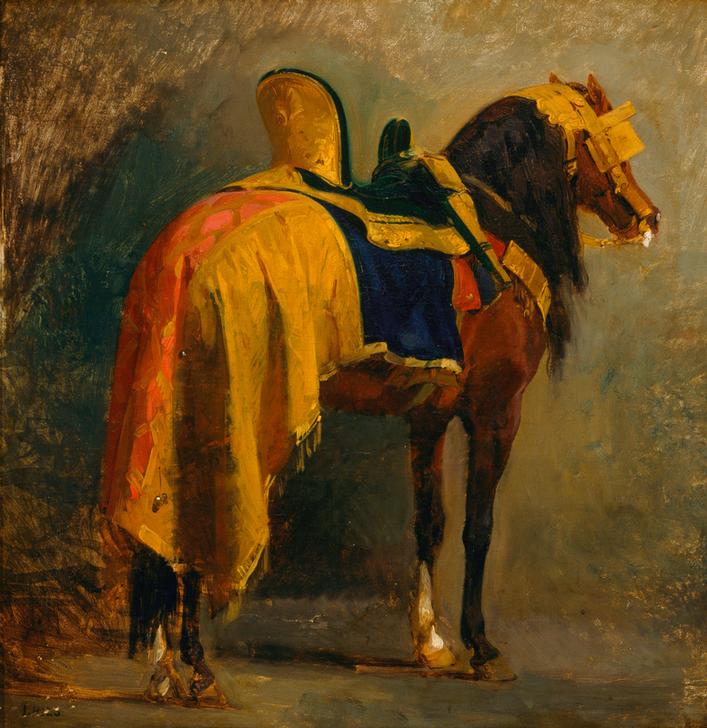 Pferd mit Schabracke de Isidore Pils