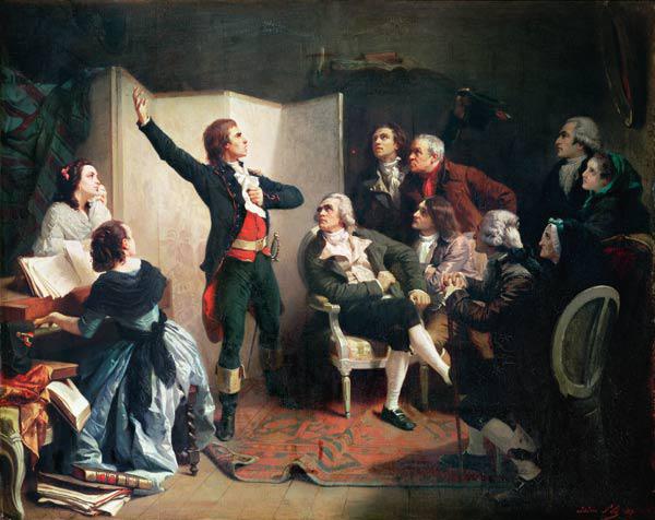 Rouget de Lisle (1760-1836) singing the Marseillaise at the home of Dietrich, Mayor of Strasbourg