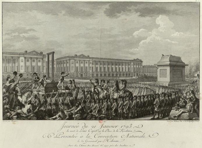 The Execution of Louis XVI in the Place de la Revolution on 21 January 1793 de Isidore Stanislas Helman