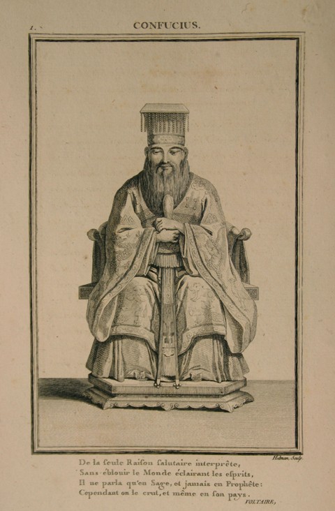 Portrait of the Chinese thinker and social philosopher Confucius de Isidore Stanislas Helman