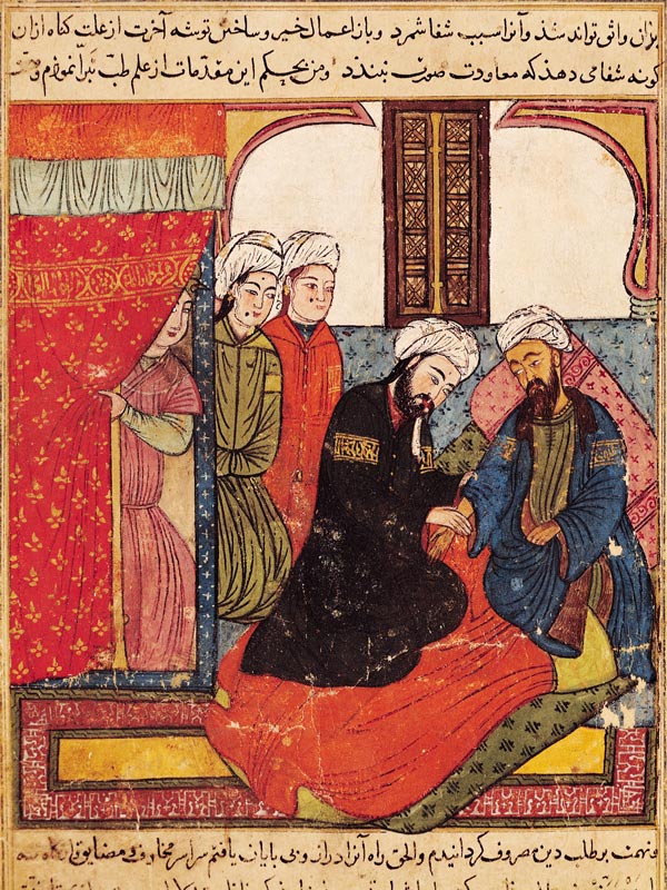 F.111 A Medical Consultation, from 'The Book of Kalila and Dimna' from 'The Fables of Bidpay' de Islamic School