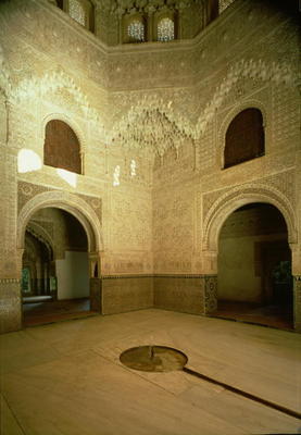 The Room of the Two Sisters (Sala de las Dos Hermanas) 14th century (photo) de Islamic School, (14th century)