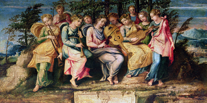 Apollo and the Muses de Scuola pittorica italiana