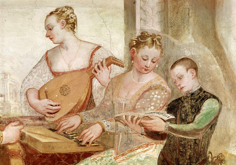 The Concert  (detail) de Scuola pittorica italiana
