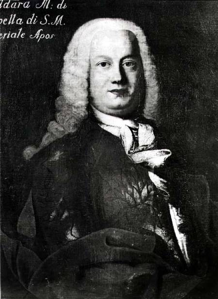 Antonio Caldara (1670-1736)  (b&w photo) de Scuola pittorica italiana