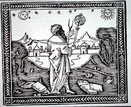 The Astrologer Albumasar (787-885) copy of an illustration from his 'Introductorium in Astronomiam', de Scuola pittorica italiana