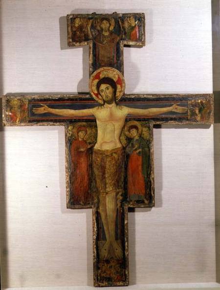 The Crucified Christ with the Virgin and St. John de Scuola pittorica italiana