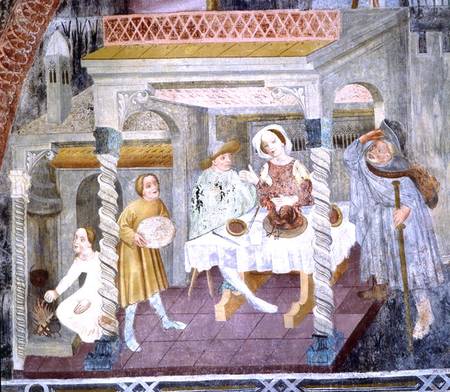 St. James Entering a House during a Meal, from the Story of St. James de Scuola pittorica italiana