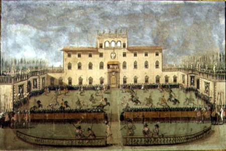 Joust at the Imperial Villa of Poggio a Caiano de Scuola pittorica italiana