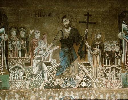 The Last Judgement, Christ seizes Adam by the arm de Scuola pittorica italiana