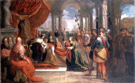 King Ahasuerus and Queen Esther de Scuola pittorica italiana