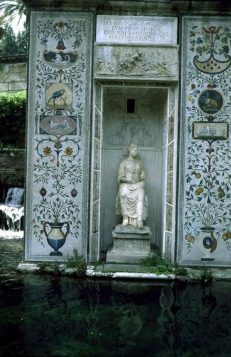 Mosaic decoration from the south-east facade of Villa Pia (photo) de Scuola pittorica italiana