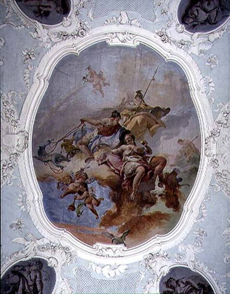 Mythological Scene with Venus, Juno and Minerva de Scuola pittorica italiana