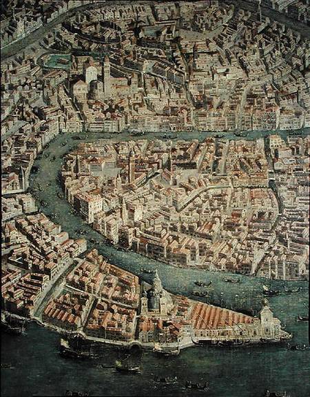 Perspective plan of Venice de Scuola pittorica italiana