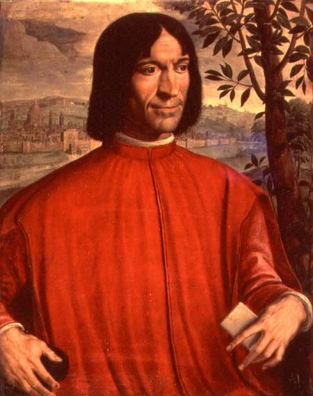 Portrait of Lorenzo de' Medici 'the Magnificent' (1449-92) (panel) de Scuola pittorica italiana