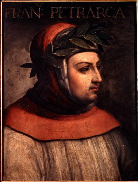 Portrait of Petrarch (Francesco Petrarca) (1304-74) de Scuola pittorica italiana