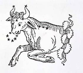 Taurus (the Bull) an illustration from the 'Poeticon Astronomicon' by C.J. Hyginus, Venice