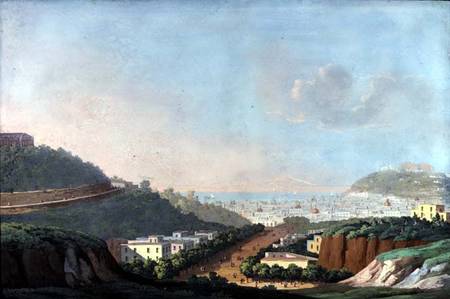 View of Naples from Capodimonte and the Gulf of Pozzouli de Scuola pittorica italiana