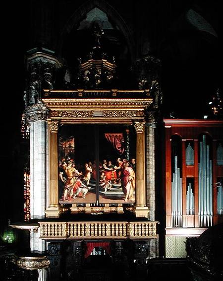 View of The Organ (1559-1602)  made by Giuseppe Meda (fl.1551 d.1599) Ambrogio Giovanni Figino (1548 de Scuola pittorica italiana