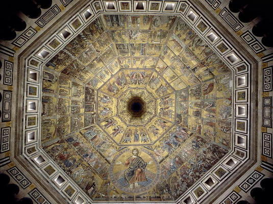 Cupola of the Baptistery of San Giovanni (mosaic) de Italian School, (13th century)