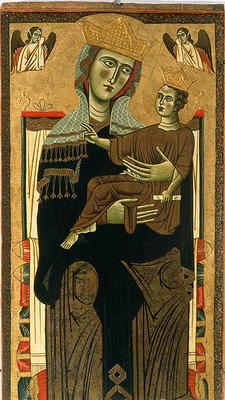 Madonna and Child (tempera on panel) de Italian School, (13th century)