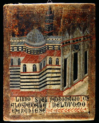 Siena Cathedral (oil on panel) de Italian School, (14th century)
