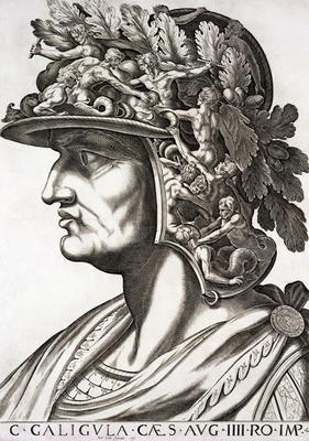 Caligula Caesar (12-41 AD), 1596 (engraving) de Italian School, (16th century)