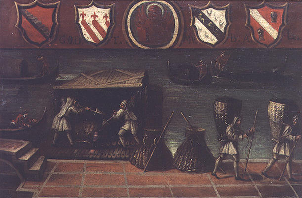 Sign of the Venetian Coal Porters' Guild (panel) de Italian School, (18th century)