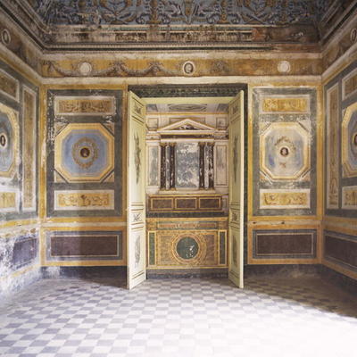 The hall of mirrors (photo) de Italian School, (18th century)