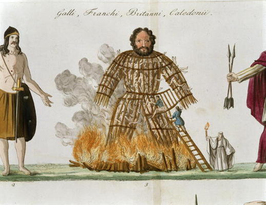 The Wicker Man, from 'The History of the Nations' (litho) de Italian School, (19th century)