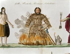 The Wicker Man, from 'The History of the Nations' (litho)