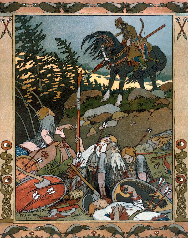 Illustration for the Fairy tale Marya Morevna de Ivan Jakovlevich Bilibin
