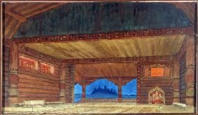 Stage design for the opera Ruslan and Lyudmila by  M. Glinka