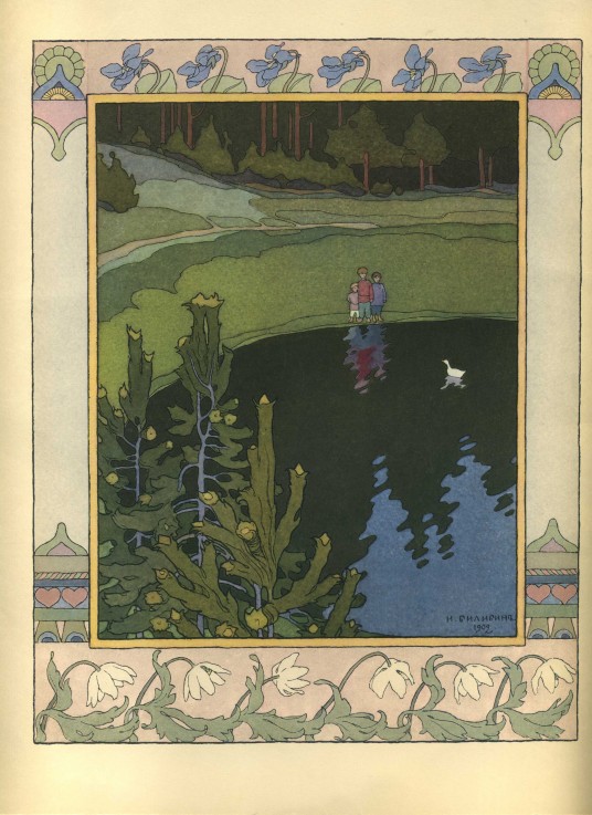 Illustration to the fairytale The White Duck de Ivan Jakovlevich Bilibin