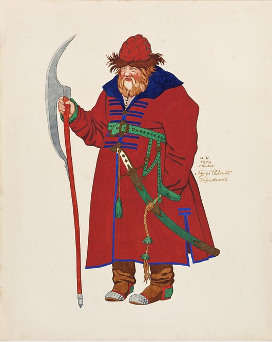 Costume design for the opera The Tale of Tsar Saltan by N. Rimsky-Korsakov de Ivan Jakovlevich Bilibin